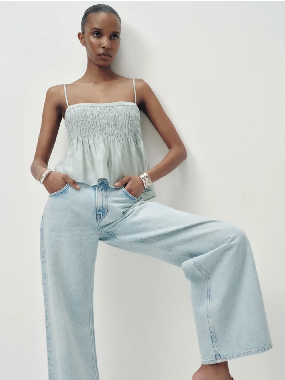 NWT Reformation Cicely Top in Seafoam